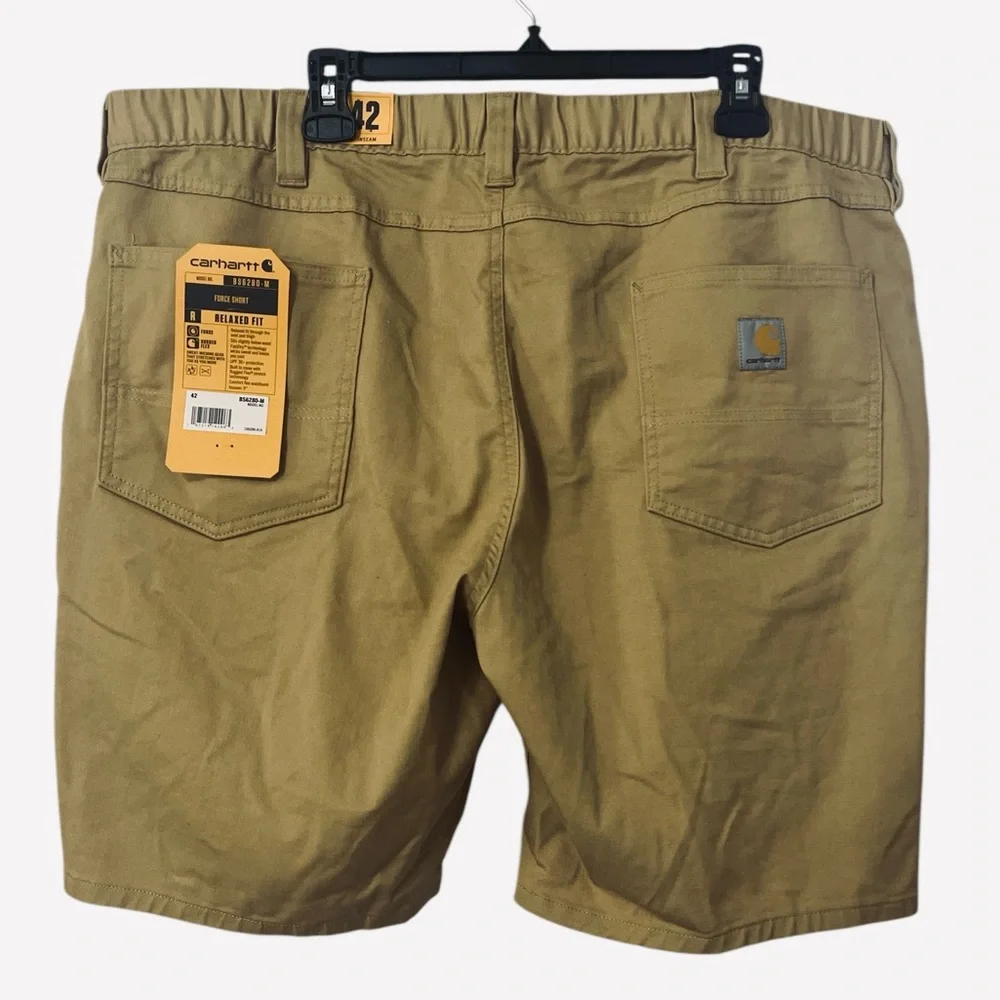 Carhartt Men’s Shorts Shadow Force Relaxed Fit Golden Sand Size 42